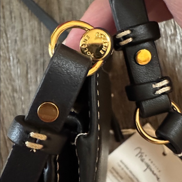 Polene Numéro Sept Crossbody Wallet BANDOULIERE NOIR LISSE - Picture 7 of 12